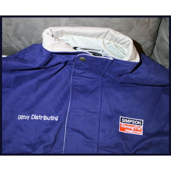 vintage Simpson Strong-Tie Gilfoy Distributing lined jacket size XL - Picture 2 of 3